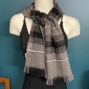 Vintage Cashmere Feel Tartan Scarf